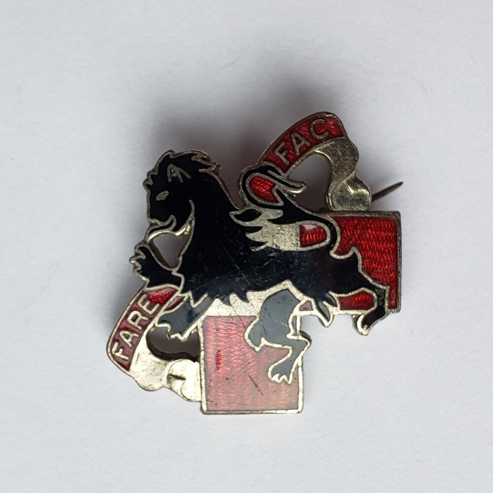 WWII US Army Engineers Fare Fac Enamel Pin Military Lapel Lion Lapel Pin